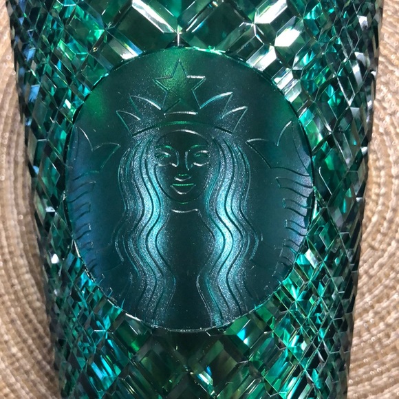 Starbucks Tumbler Green Diamond Jeweled - Picture 2 of 6